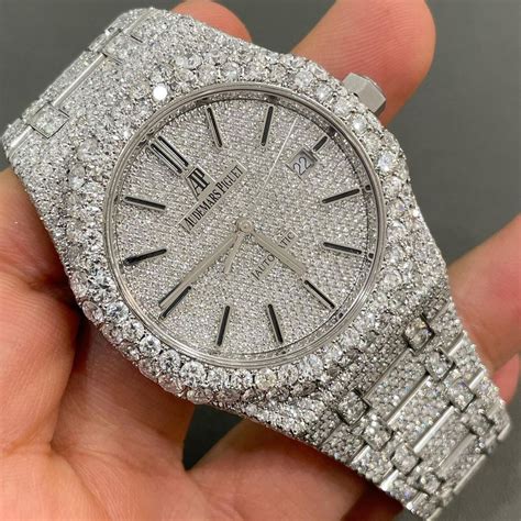 audemars piguet moissanite watch|Audemars Piguet 41mm.